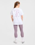Strong Women Graphic Oversized T Shirt - White/Lilac - Image 4