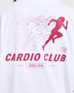 Cardio Club Oversized T Shirt - White/Burgundy - Image 6