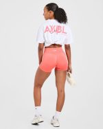 Lift Graphic Oversized T Shirt - White/Coral Peach - Image 8