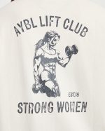 Strong Women Graphic Oversized T Shirt - Beige/Charcoal - Image 6