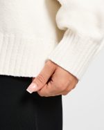 Varsity Oversized Knitted Sweater - Off White - Image 6