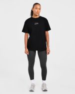 Athletics Track Oversized T Shirt - Black/White - Image 3