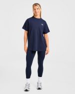 Athletics Sport Dept Oversized T Shirt - Navy - Image 3