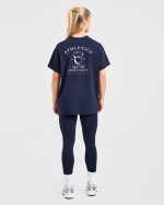 Athletics Sport Dept Oversized T Shirt - Navy - Image 4