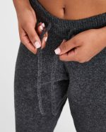 Varsity Oversized Knitted Joggers - Charcoal - Image 6