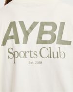AYBL Sports Club Oversized T Shirt - Beige/Muted Olive - Image 6