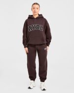 Varsity 2.0 Oversized Joggers - Cocoa Brown - Image 3