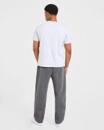 Essential Oversized Straight Leg Joggers - Charcoal - Image 4