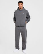 Essential Oversized Straight Leg Joggers - Charcoal - Image 7