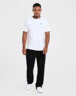 Essential Oversized Straight Leg Joggers - Black - Image 3
