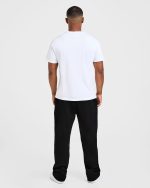 Essential Oversized Straight Leg Joggers - Black - Image 4