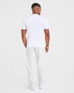 Essential Oversized Straight Leg Joggers - Grey Marl - Image 4