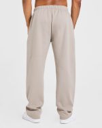 Essential Oversized Straight Leg Joggers - Stone - Image 2