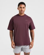 Essential Oversized T Shirt - Dusty Plum - Image 2