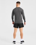 Essential Long Sleeve T Shirt - Grey Marl - Image 4