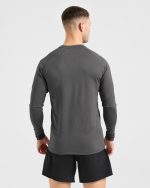 Essential Long Sleeve T Shirt - Grey Marl - Image 2