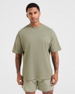 Essential Oversized T Shirt - Desert Olive - Image 2