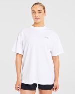 Lift Graphic Oversized T Shirt - White - Image 2