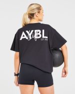 Lift Graphic Oversized T Shirt - Black - Image 8