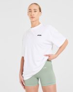 Sports Club Wavy Oversized T Shirt - White - Image 2