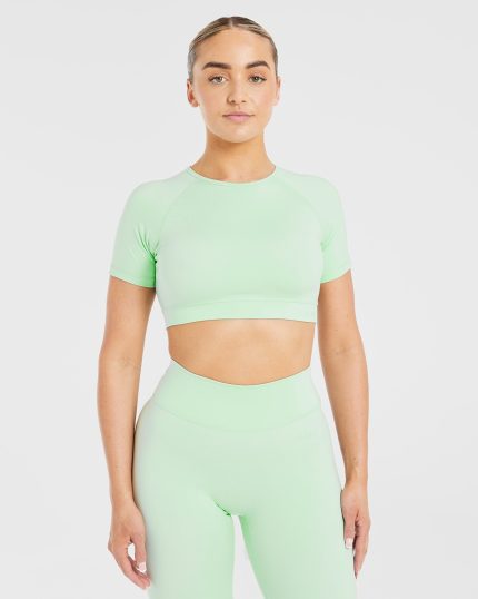 Staple Crop Top - Mint Green
