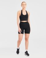 Staple Halterneck Crop Top - Black - Image 3