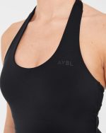 Staple Halterneck Crop Top - Black - Image 5