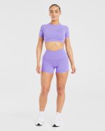 Staple Crop Top - Vibrant Violet - Image 3