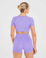 Staple Crop Top - Vibrant Violet - Image 2