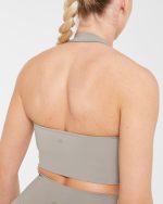 Staple Halterneck Crop Top - Muted Taupe - Image 6