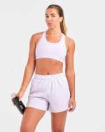 Run Sports Bra - Ice Lilac - Image 8