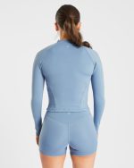 Staple Zip Jacket - Slate Blue - Image 2