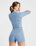 Staple Zip Jacket - Slate Blue - Image 8