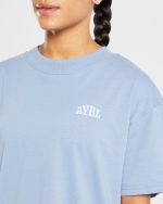 Mind Over Matter Oversized T Shirt - Blue - Image 5