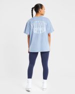 Mind Over Matter Oversized T Shirt - Blue - Image 4