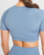 Staple Crop Top - Slate Blue - Image 6