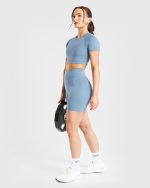 Staple Cycling Shorts - Slate Blue - Image 8