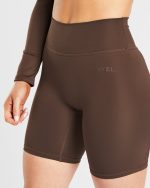 Staple Cycling Shorts - Brown - Image 5