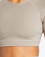 Staple Crop Top - Muted Taupe - Image 4