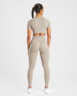Staple Crop Top - Muted Taupe - Image 3