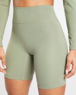 Staple Cycling Shorts - Olive Green - Image 5