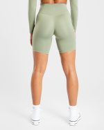 Staple Cycling Shorts - Olive Green - Image 2