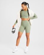 Staple Cycling Shorts - Olive Green - Image 7