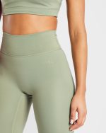 Staple Leggings - Olive Green - Image 5