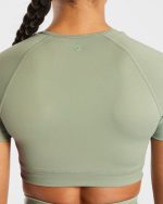 Staple Crop Top - Olive Green - Image 6