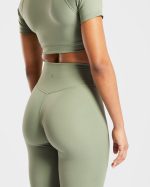 Staple Leggings - Olive Green - Image 6