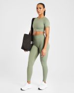 Staple Leggings - Olive Green - Image 7