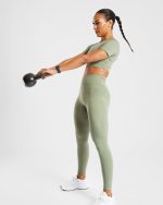 Staple Leggings - Olive Green - Image 8