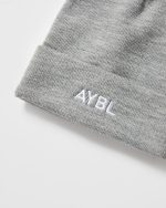 Embroidered Beanie - Grey Marl - Image 3