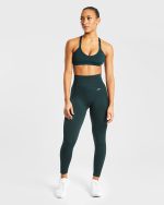 Essential Strappy Sports Bra - Forest Green - Image 3